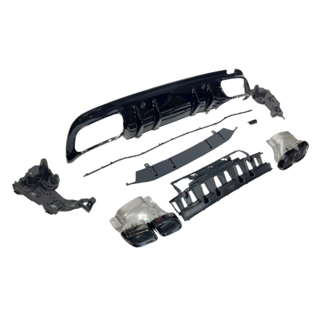Difusor Trasero Mercedes W205 2019 4P / SW Look C63 Black