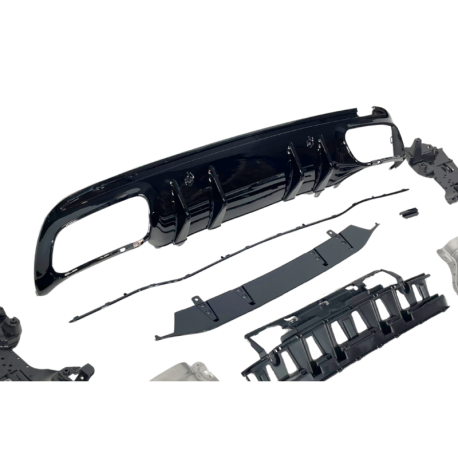 Difusor Trasero Mercedes W205 2019 4P / SW Look C63 Black