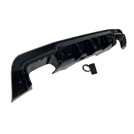 Difusor Trasero BMW E60 look M Performance Brillante Negro Luz de freno led