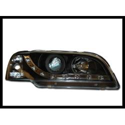 Faros Delanteros Luz De Dia Para El Volvo S-40 95-98 Black