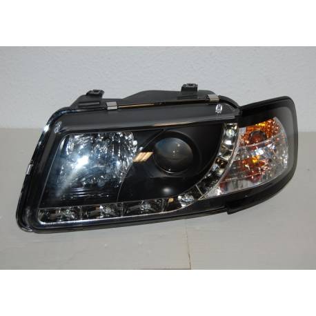 Faros Delanteros Luz De Dia Audi A3 '96-02 Mod.II Black