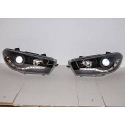 Faros Delanteros Luz De Dia Volkswagen Scirocco 2008-2013, Black