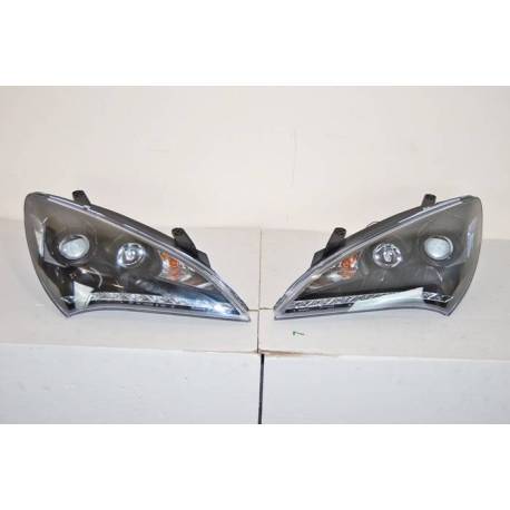 Faros Delanteros Hyundai Genesis 2P 08-11, Black, Luz De Dia