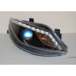 Faros Delanteros Seat Ibiza 09 Luz Dia Black Interm. Led