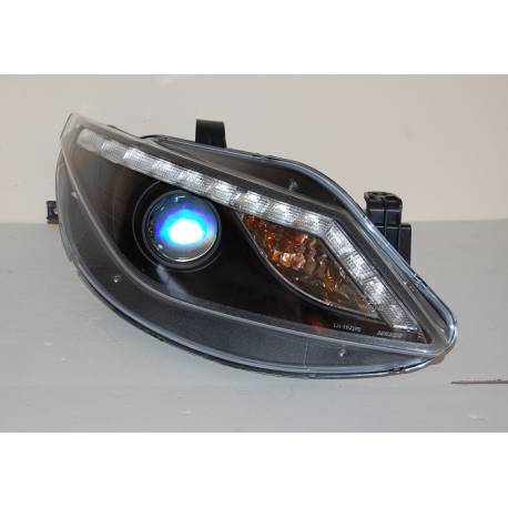 Faros Delanteros Seat Ibiza 09 Luz Dia Black Interm. Led