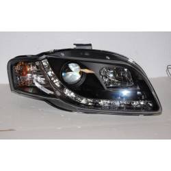 Faros Delanteros Luz De Dia Audi A4 '05-08 Black