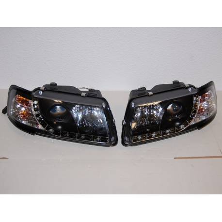 Faros Delanteros Luz De Dia Audi A3 '96-02 Mod.II Black