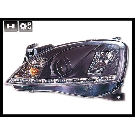 Faros Delanteros Luz De Dia Real Opel Corsa C Black