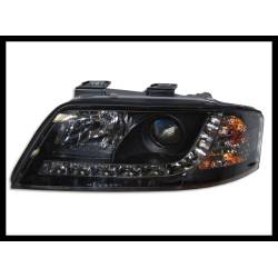 Faros Delanteros Luz De Dia Audi A6 '99-00 Black