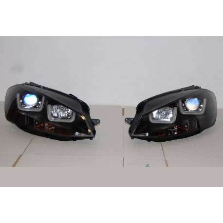 Faros Delanteros Luz De Dia Real Volkswagen Golf 7 Black