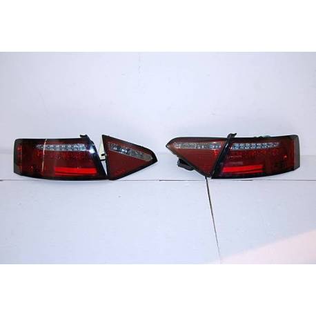 PILOTOS TRASEROS AUDI A5 2-4P 07-09 LED RED/SMOKED CARDNA INTERMITENTE LED