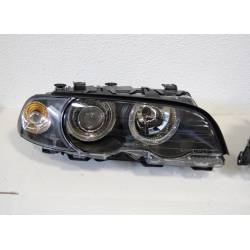 Faros Delanteros Ojos De Angel BMW E46 '99-02 2P. Black