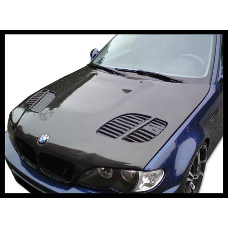 Capó Carbono BMW E46 '02-06 4P. Look M3 GTR C/T