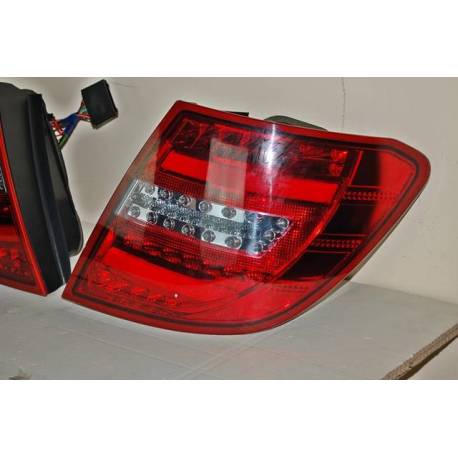 Pilotos Traseros Mercedes W204 2011-2014 Led Red Clear